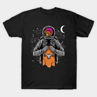 Astronaut Skate HEX Coin To The Moon Crypto Token Cryptocurrency Wallet Birthday Gift For Men Women Kids T-Shirt